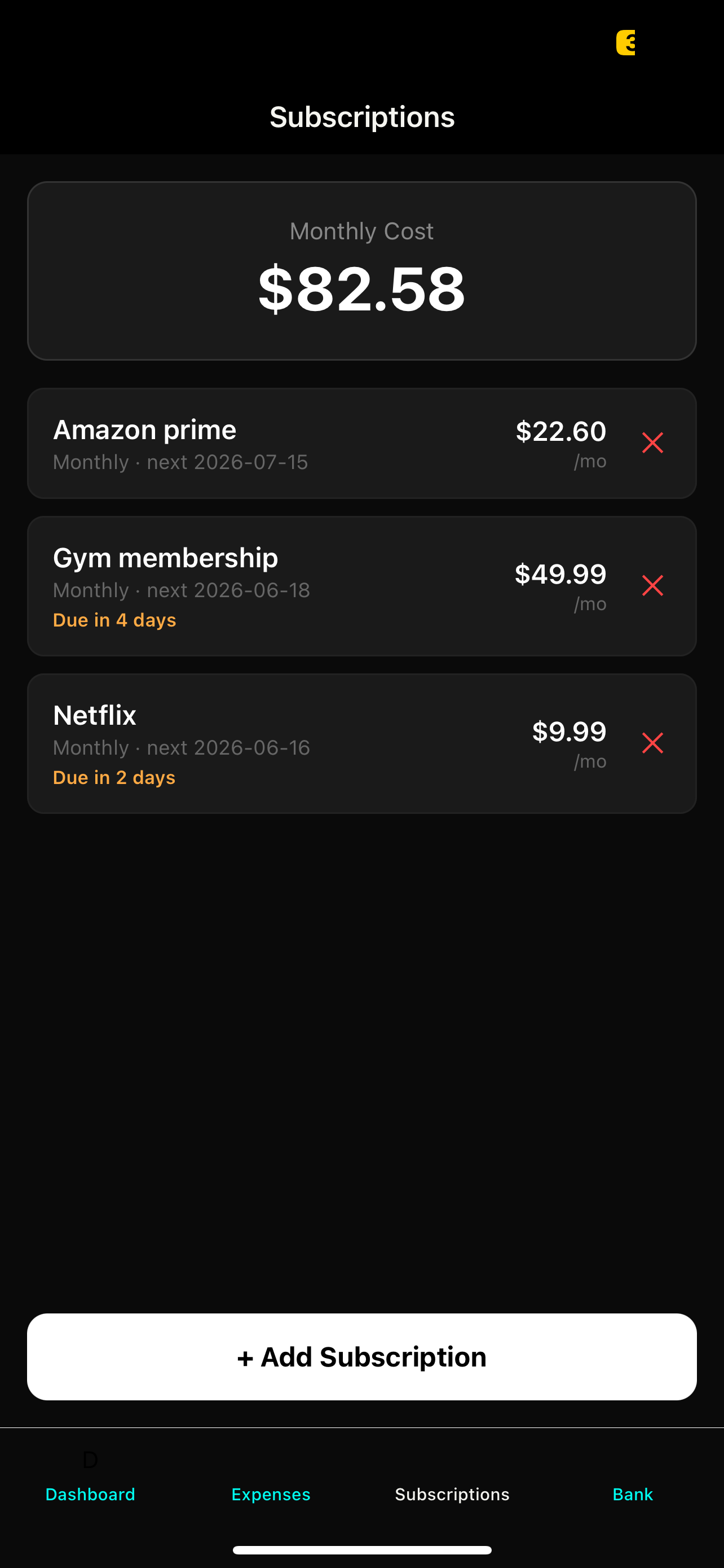 Subscriptions